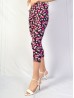 Plus Size Heart Print Capri Leggings